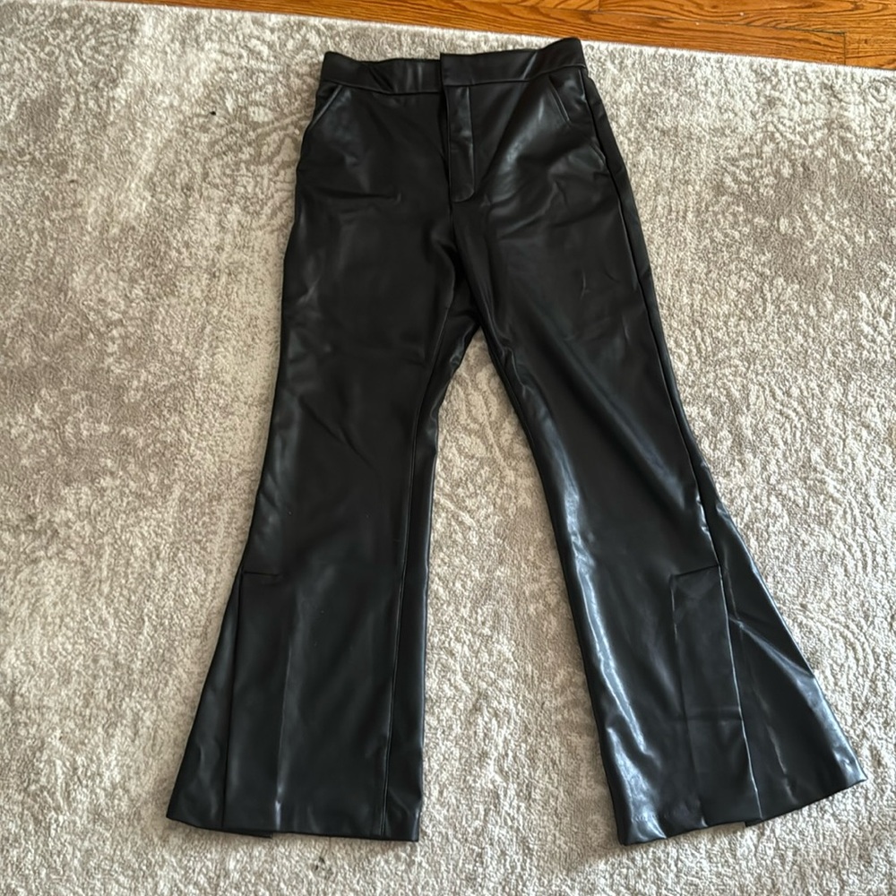 Abercrombie and Fitch flared leather pants